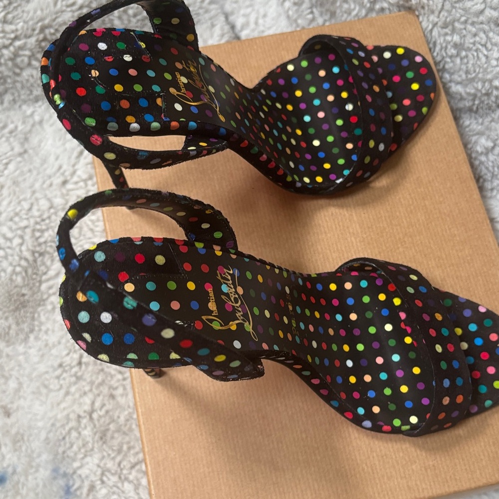 Christian Louboutin Multicolor Polka Dot Heels